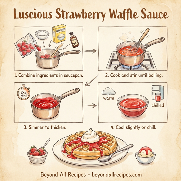 Luscious Strawberry Waffle Sauce instructions