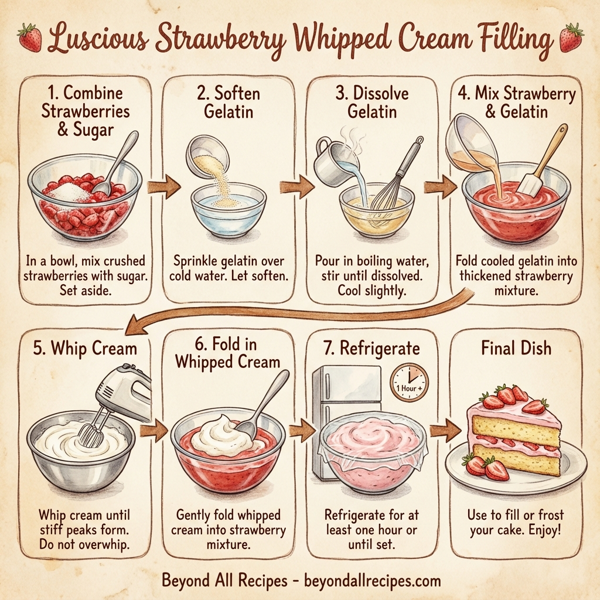 Luscious Strawberry Whipped Cream Filling instructions