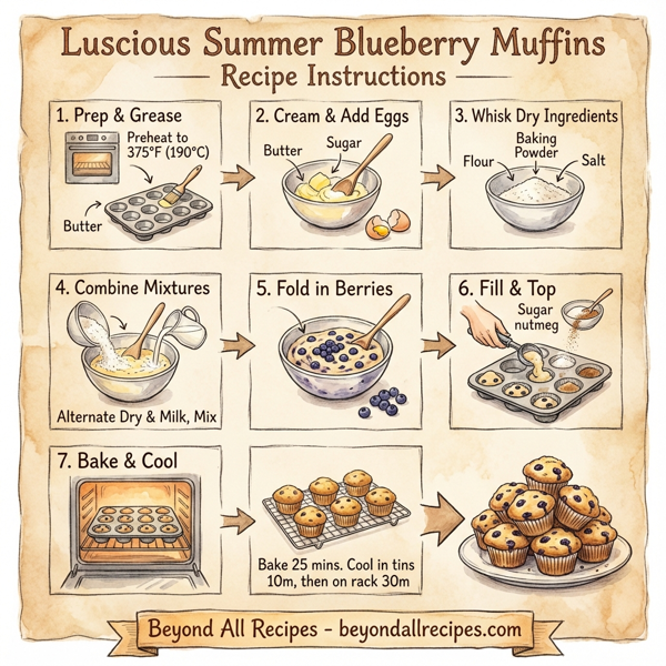 Luscious Summer Blueberry Muffins instructions