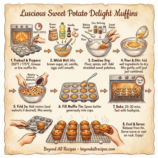 Luscious Sweet Potato Delight Muffins instructions