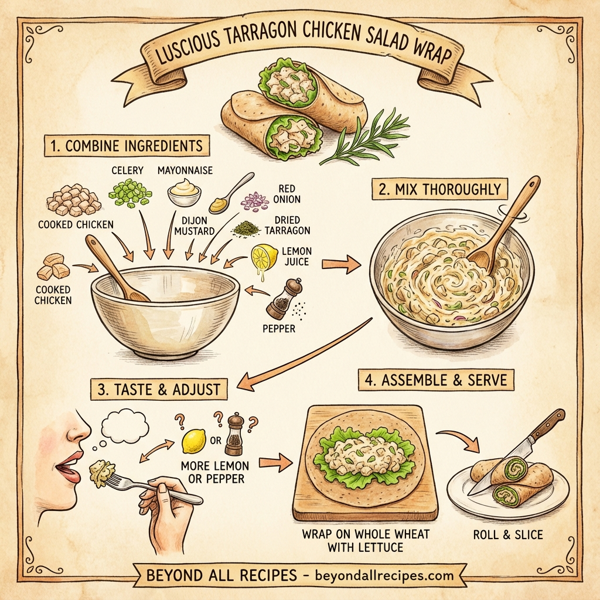 Luscious Tarragon Chicken Salad Wrap instructions
