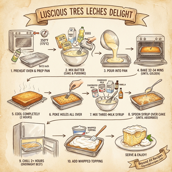 Luscious Tres Leches Delight instructions