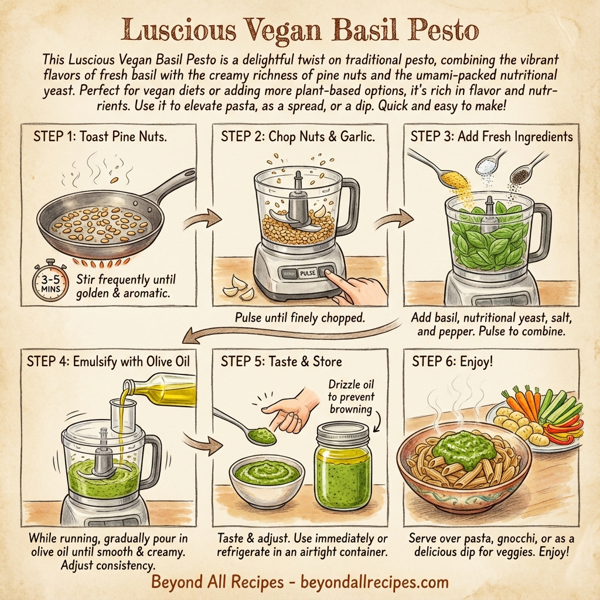 Luscious Vegan Basil Pesto instructions