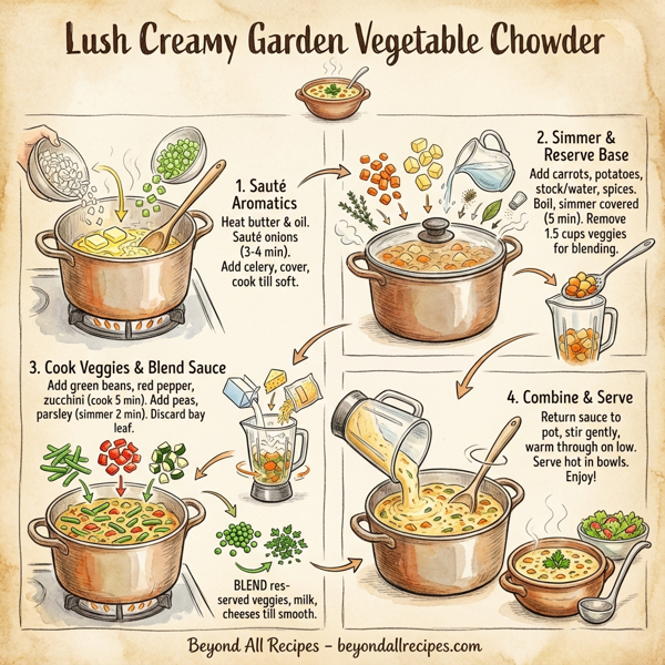 Lush Creamy Garden Vegetable Chowder instructions