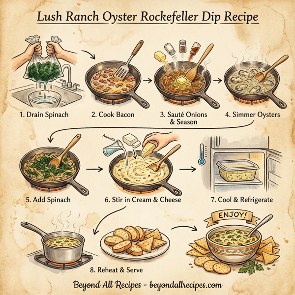 Lush Ranch Oyster Rockefeller Dip instructions