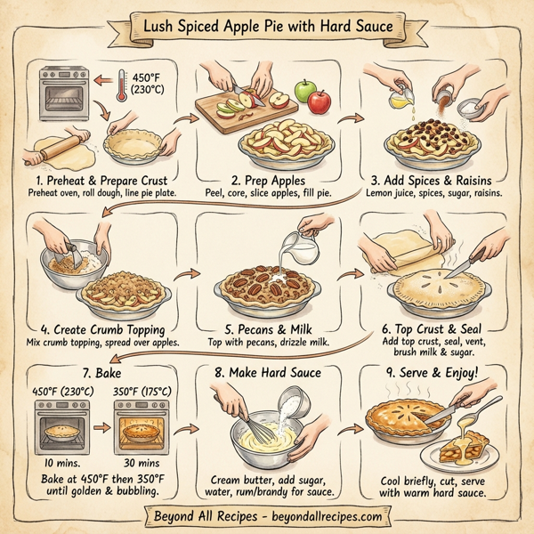 Lush Spiced Apple Pie with Hard Sauce instructions