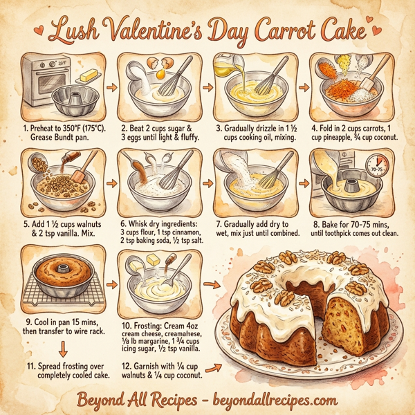 Lush Valentine’s Day Carrot Cake instructions