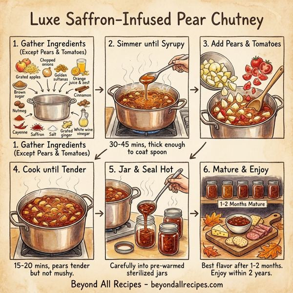 Luxe Saffron-Infused Pear Chutney instructions