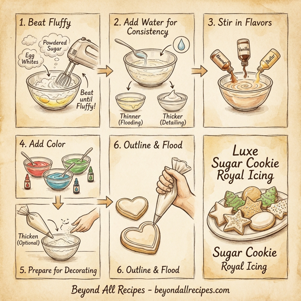 Luxe Sugar Cookie Royal Icing instructions