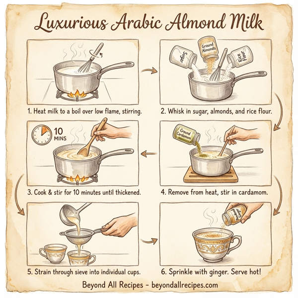 Luxurious Arabic Almond Milk instructions