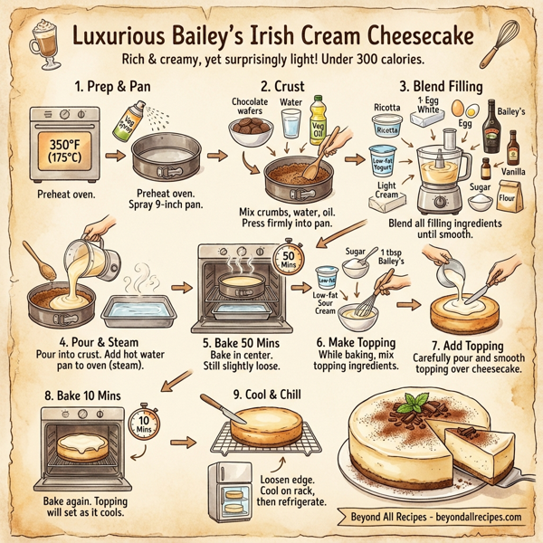 Luxurious Bailey's Irish Cream Cheesecake instructions