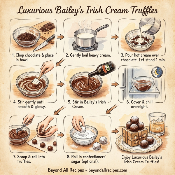 Luxurious Bailey's Irish Cream Truffles instructions