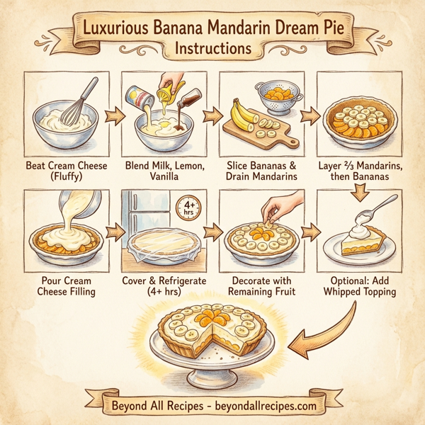 Luxurious Banana Mandarin Dream Pie instructions