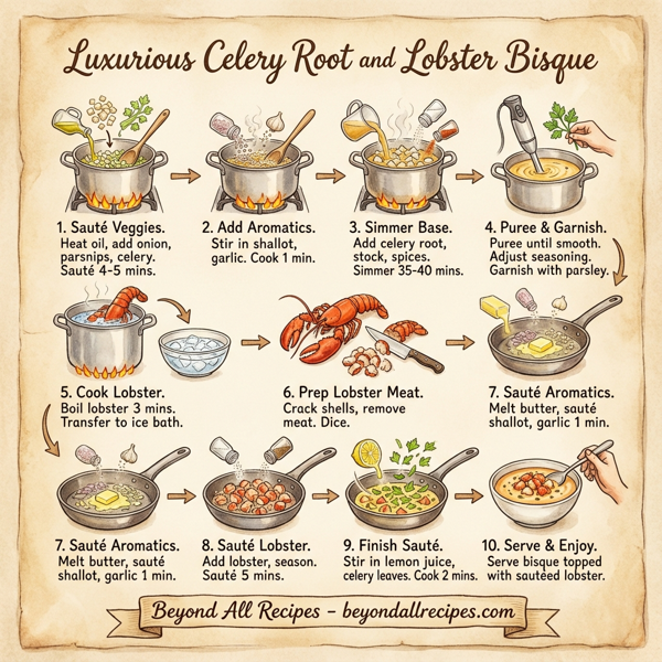 Luxurious Celery Root and Lobster Bisque instructions