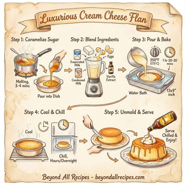 Luxurious Cream Cheese Flan instructions