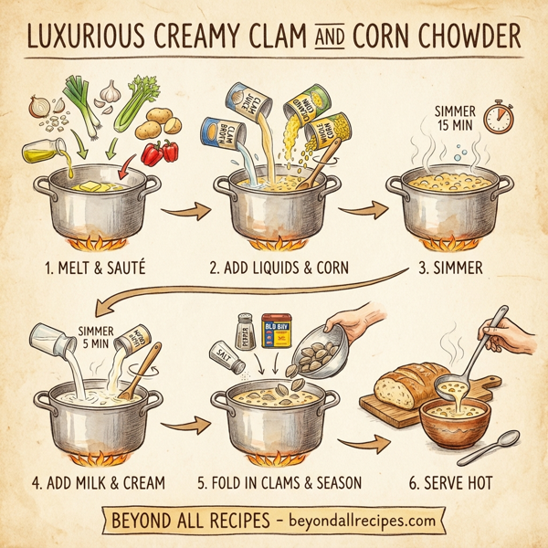 Luxurious Creamy Clam and Corn Chowder instructions