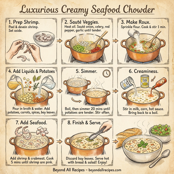 Luxurious Creamy Seafood Chowder instructions