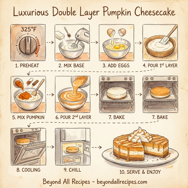 Luxurious Double Layer Pumpkin Cheesecake instructions