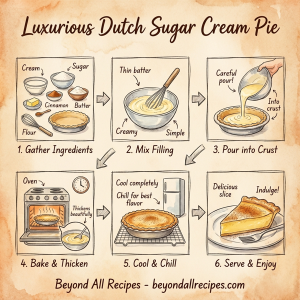 Luxurious Dutch Sugar Cream Pie instructions