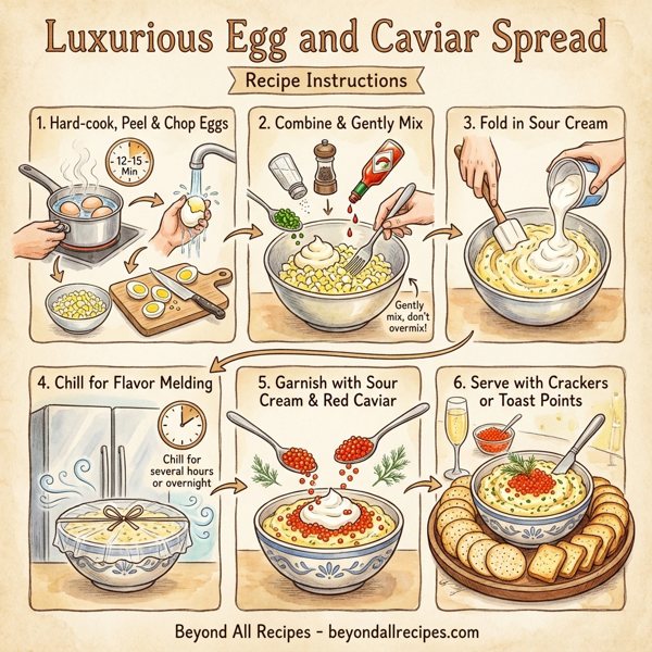Luxurious Egg and Caviar Spread instructions