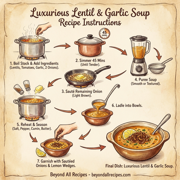 Luxurious Lentil & Garlic Soup instructions