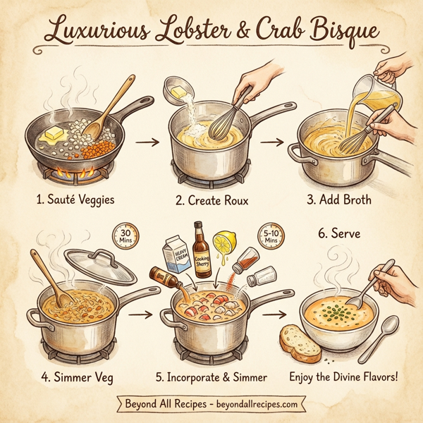 Luxurious Lobster & Crab Bisque instructions