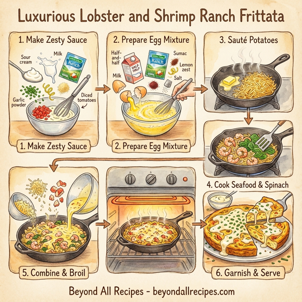 Luxurious Lobster and Shrimp Ranch Frittata instructions
