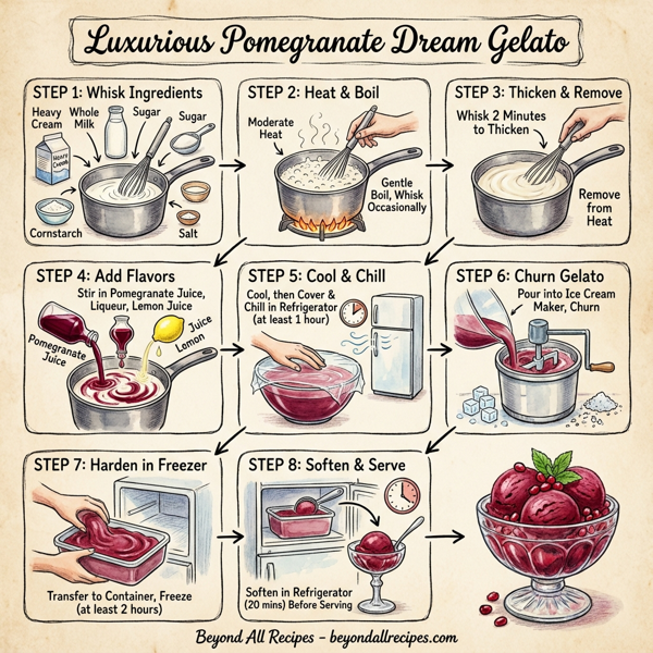 Luxurious Pomegranate Dream Gelato instructions