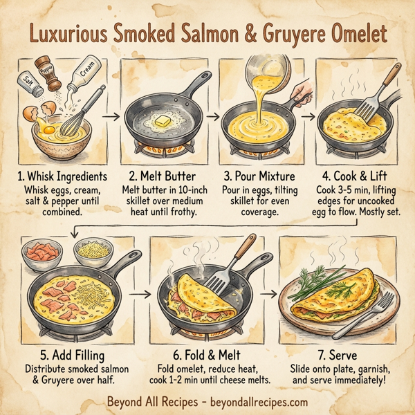 Luxurious Smoked Salmon & Gruyere Omelet instructions