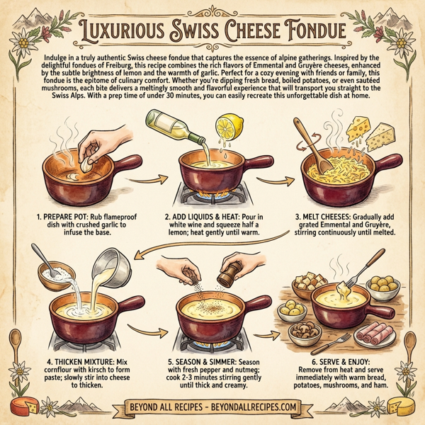 Luxurious Swiss Cheese Fondue instructions