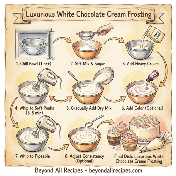 Luxurious White Chocolate Cream Frosting instructions