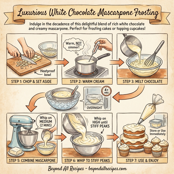 Luxurious White Chocolate Mascarpone Frosting instructions