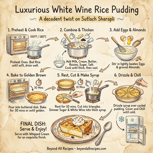 Luxurious White Wine Rice Pudding instructions