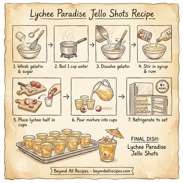 Lychee Paradise Jello Shots instructions