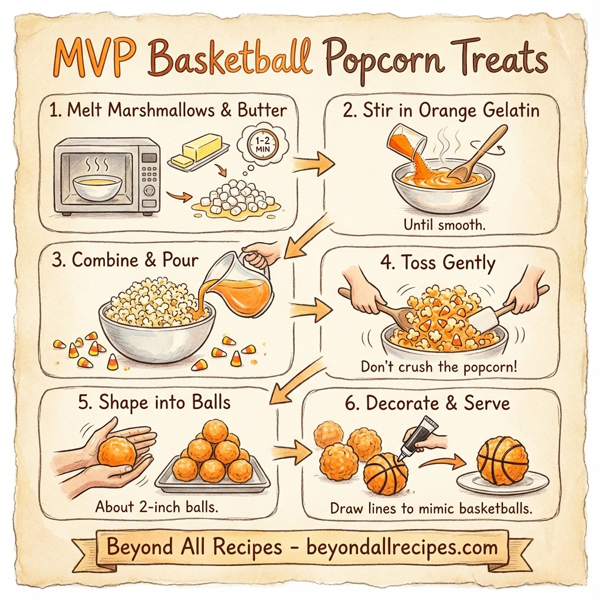MVP Basketball Popcorn Treats instructions