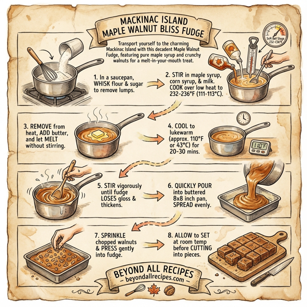 Mackinac Island Maple Walnut Bliss Fudge instructions