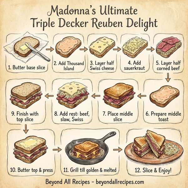 Madonna's Ultimate Triple Decker Reuben Delight instructions