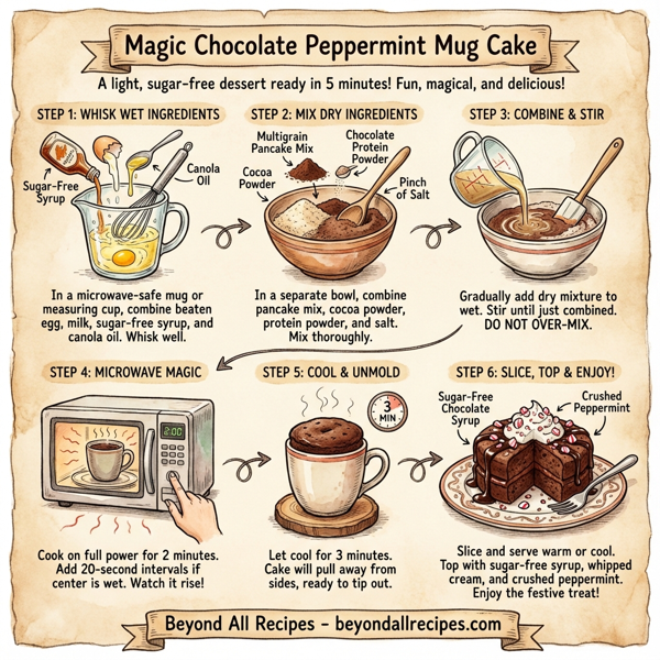 Magic Chocolate Peppermint Mug Cake instructions