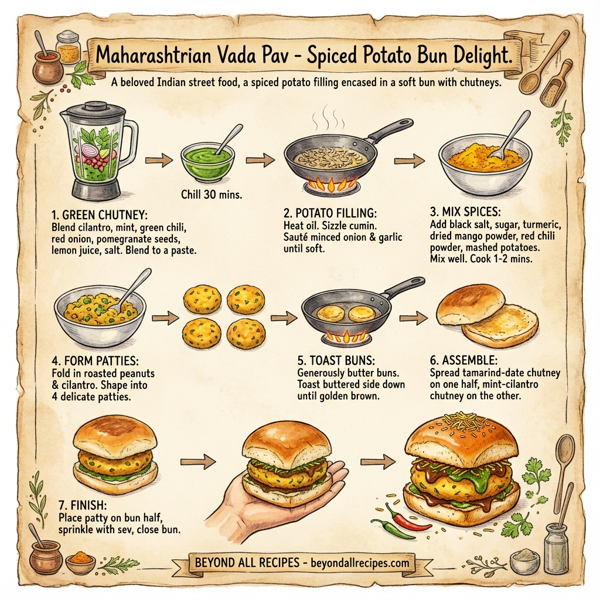 Maharashtrian Vada Pav - Spiced Potato Bun Delight instructions