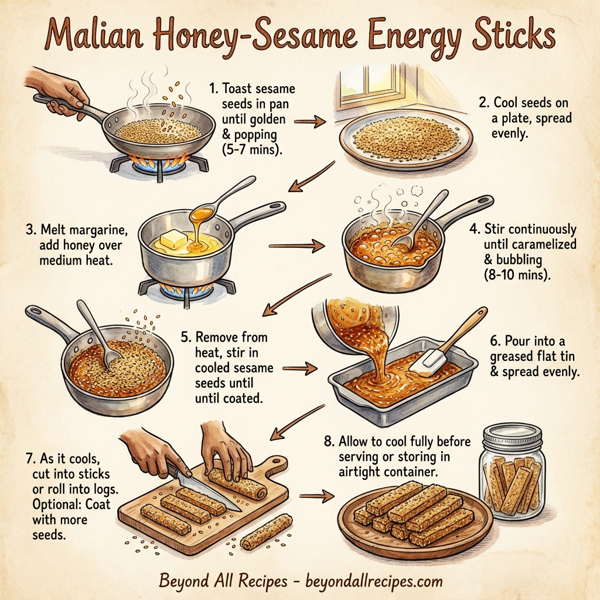 Malian Honey-Sesame Energy Sticks instructions