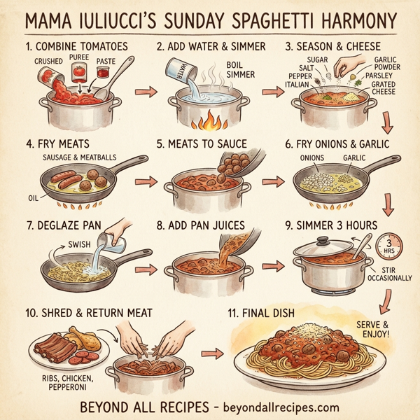 Mama Iuliucci's Sunday Spaghetti Harmony instructions