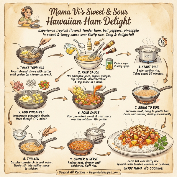 Mama Vi's Sweet & Sour Hawaiian Ham Delight instructions