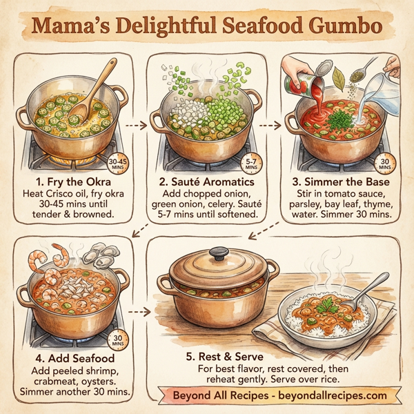 Mama's Delightful Seafood Gumbo instructions