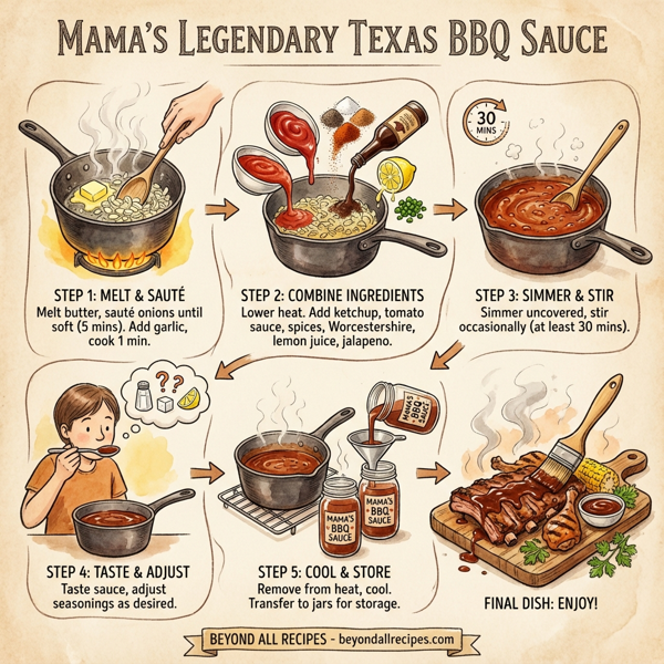 Mama's Legendary Texas BBQ Sauce instructions