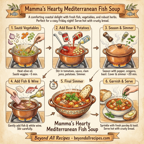Mamma's Hearty Mediterranean Fish Soup instructions