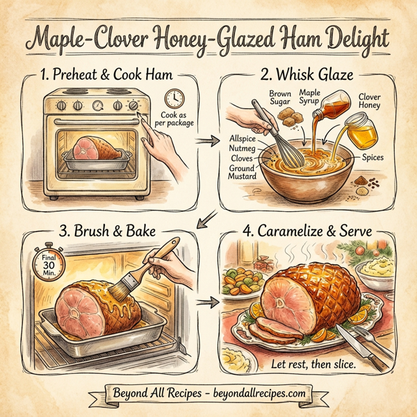 Maple-Clover Honey-Glazed Ham Delight instructions