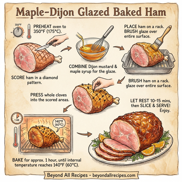Maple-Dijon Glazed Baked Ham instructions