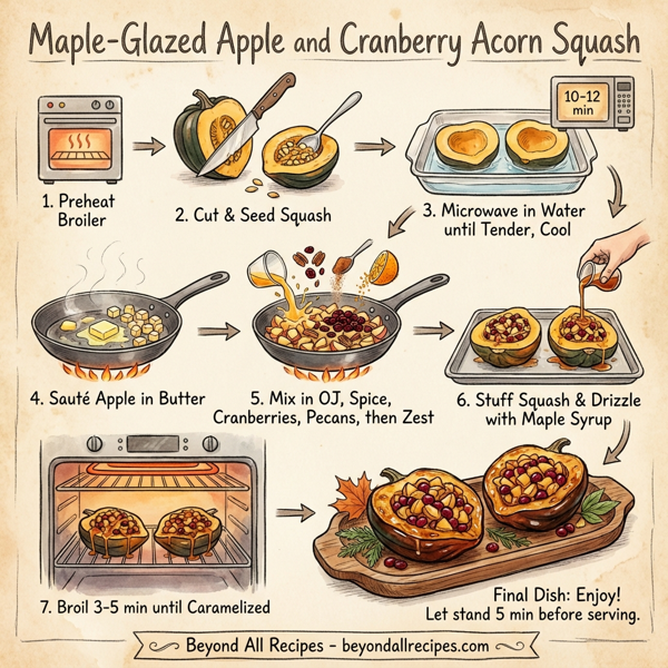 Maple-Glazed Apple and Cranberry Acorn Squash instructions