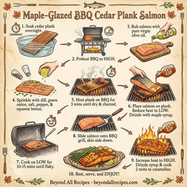 Maple-Glazed BBQ Cedar Plank Salmon instructions