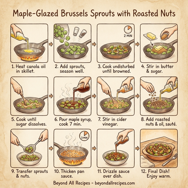 Maple-Glazed Brussels Sprouts with Roasted Nuts instructions